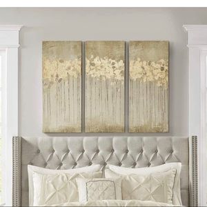 Madison Park Wall Art 3 canvas - Embelished Gold Foil Triptych